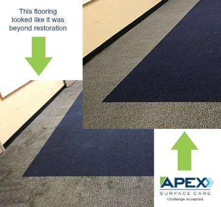Carpet Before and After Restoration